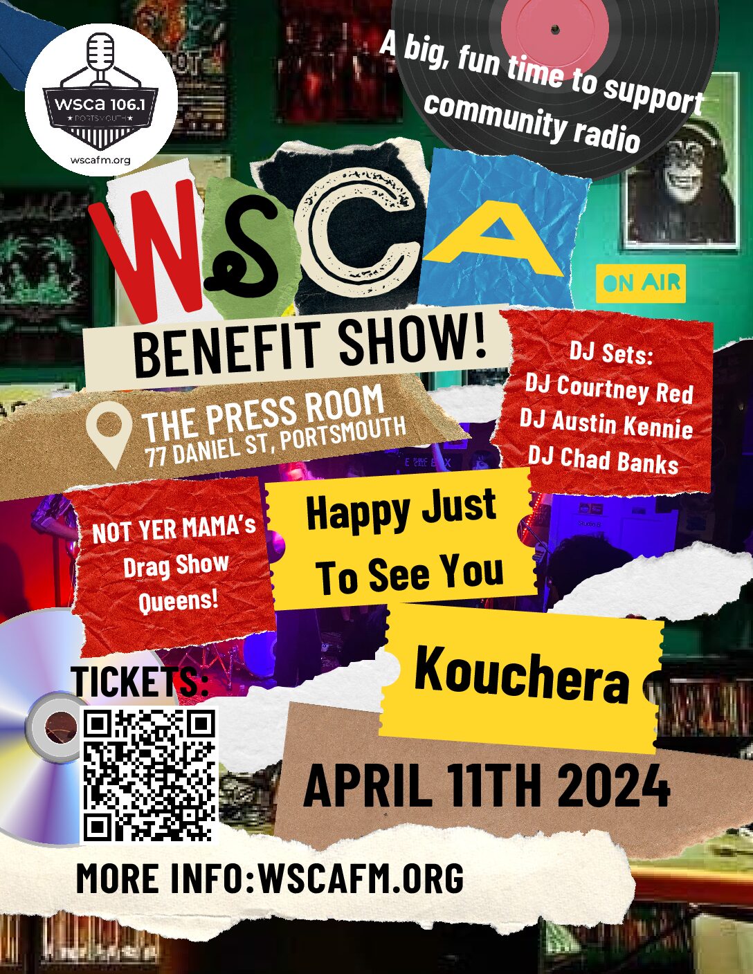 WSCA BENEFIT SHOW! – April 11th at The Press Room