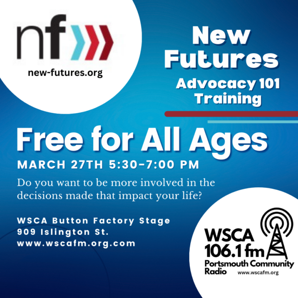 FREE Special Event – New Futures Advocacy 101 – March 27th 5:30 – 7pm