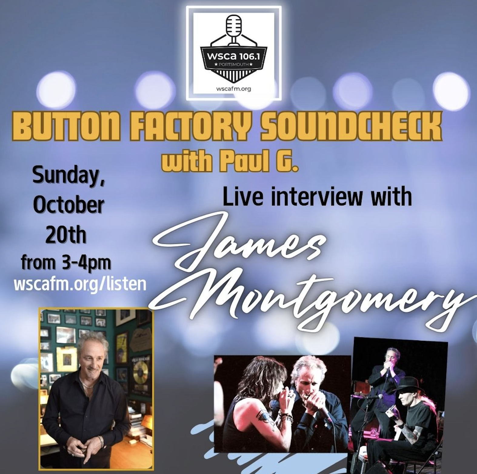 Oct 20th - Button Factory Soundcheck - James Montgomery - WSCA